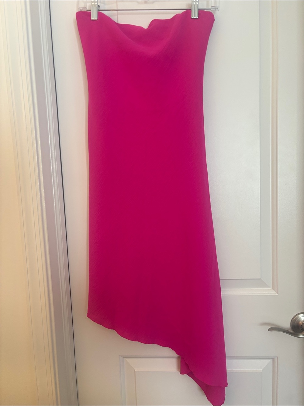 See You Monday Hot Pink Asymmetrical Dress